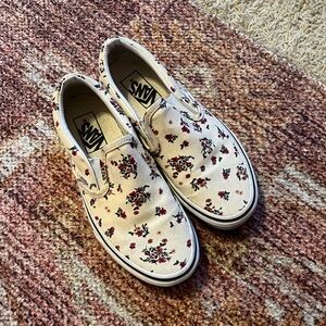 Vans Floral Slip on Sneaker Tennis Shoes size 7 Women’s